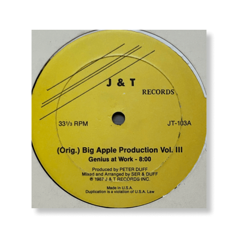 Various ‎– (Orig.) Big Apple Production Vol. III - 12" Single